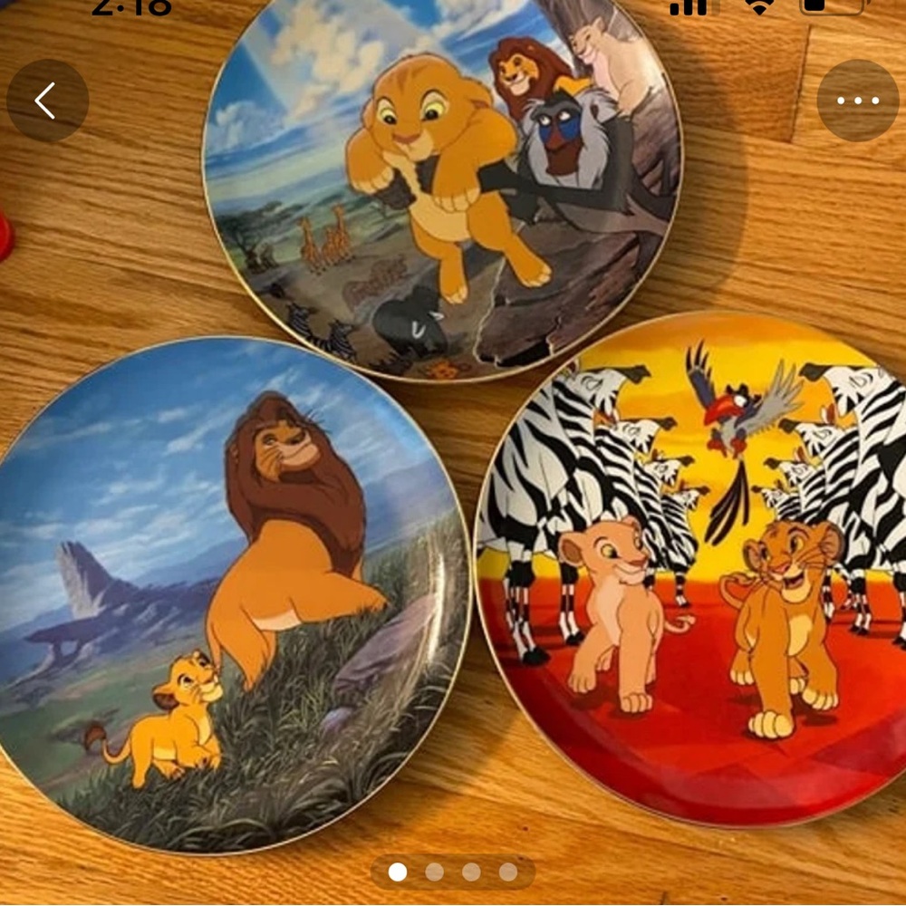 3 Lion King Collectible Plates Set
